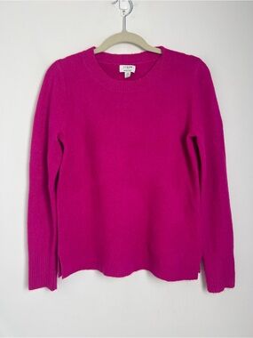 J. Crew Factory Women's XS Magenta Crewneck Sweater In Extra-Soft‎ Yarn
